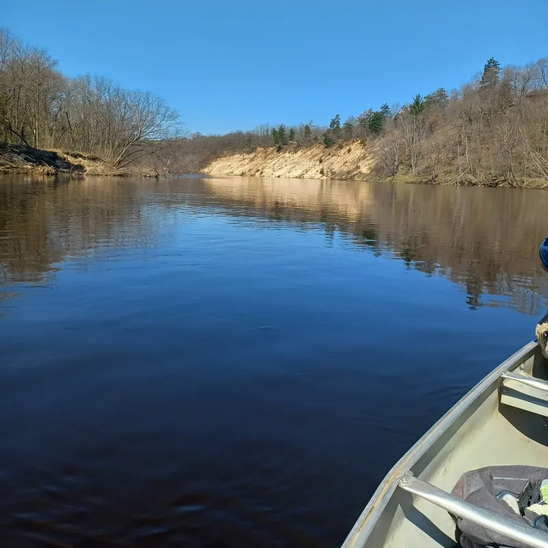 Canoeing on the Black River near North Bend, Wisconsin
